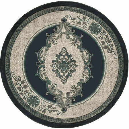 UNITED WEAVERS OF AMERICA 7 ft. 10 in. Bristol Fallon Aqua Round Rug 2050 10563 88R